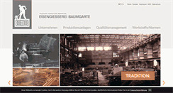 Desktop Screenshot of eisengiesserei-baumgarte.de